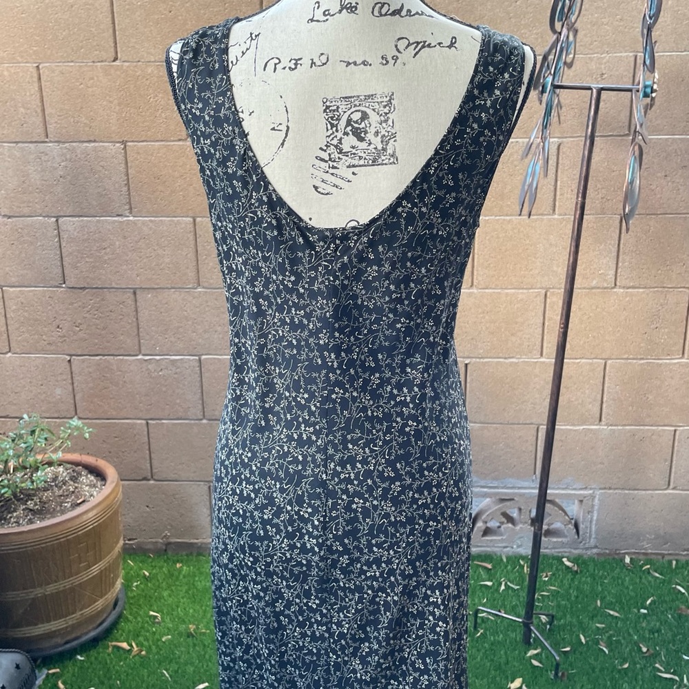 Vintage DKNY Maxi Delicate Floral Sleeveless Scoop Neck Dress 10 - Picture 4 of 10